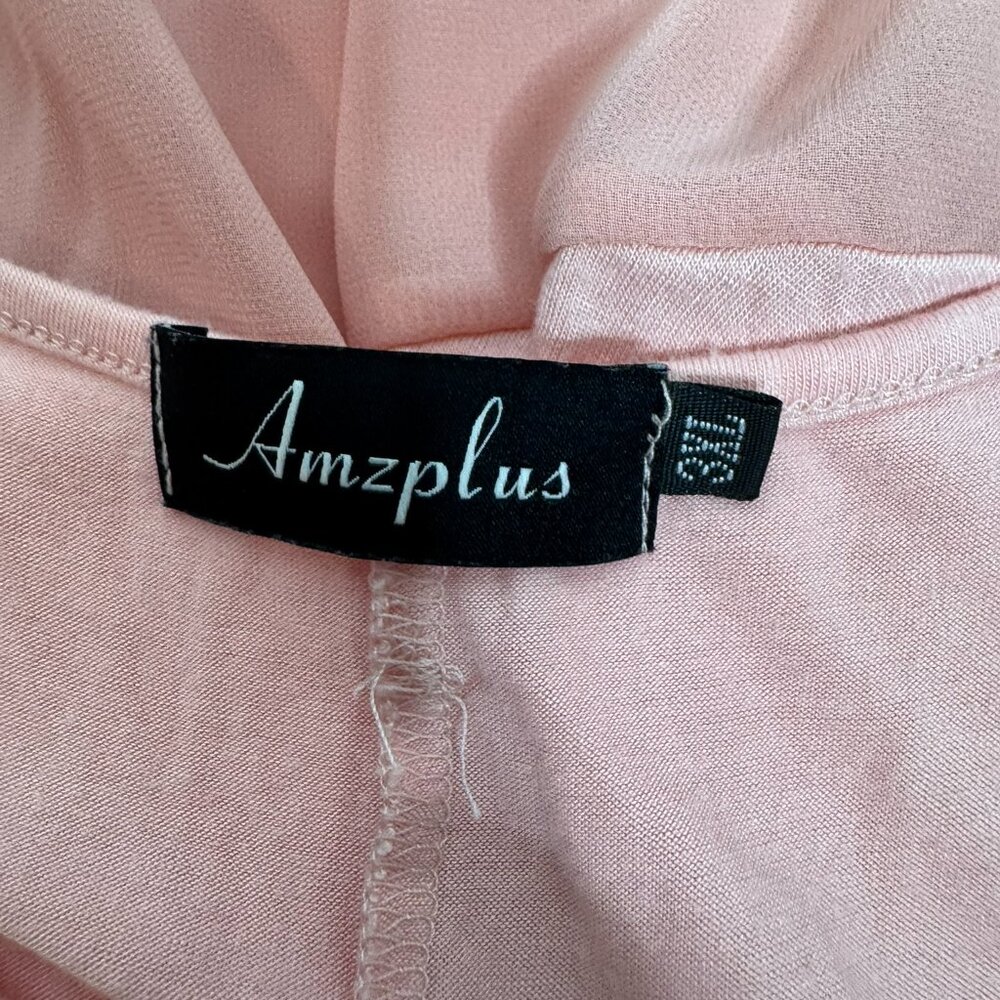 Amz Plus Womens Plus Size Long Shirt 3/4 Sleeve Fall Tops Warm Loose Tunic Midi View 4